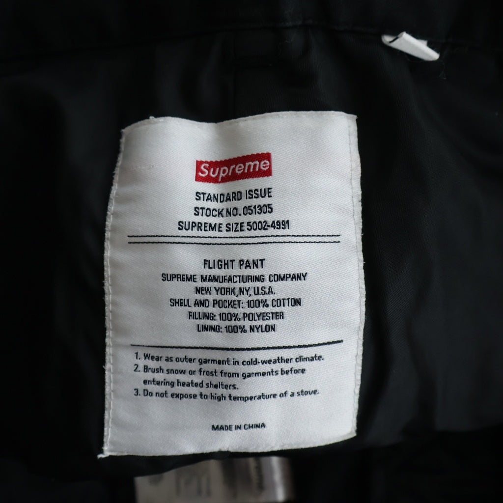 SUPREME(シュプリーム) 23AW ×Alpha Industries Cotton Twill Flight Pant アルファインダストリーズ コットンツイル フライトパンツ ブラック