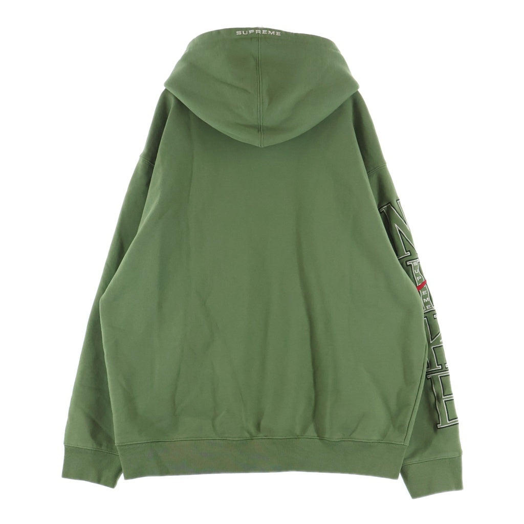 SUPREME(シュプリーム) 24SS ×NIKE Hooded Sweatshirt ナイキ ロゴ刺繍 スウェット プルオーバーパーカー フーディ グリーン FQ0759-339