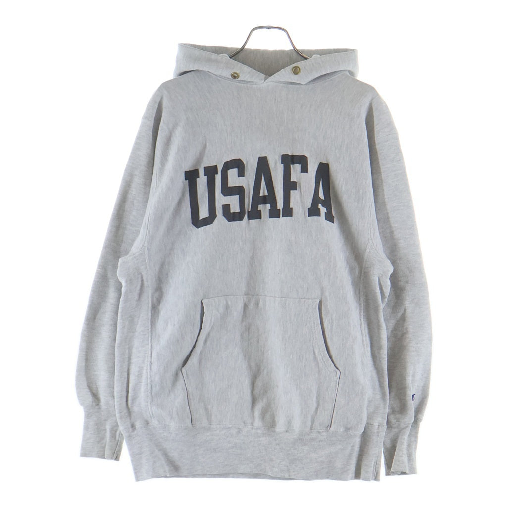 CHAMPION(チャンピオン) 90S REVERSEWEAVE USAFA HOODIE リバースウィーブ ミリタリー 米空軍士官学校 刺繍タグ USA製 バックリフレクター 両面染み込みプリント スウェットパーカー