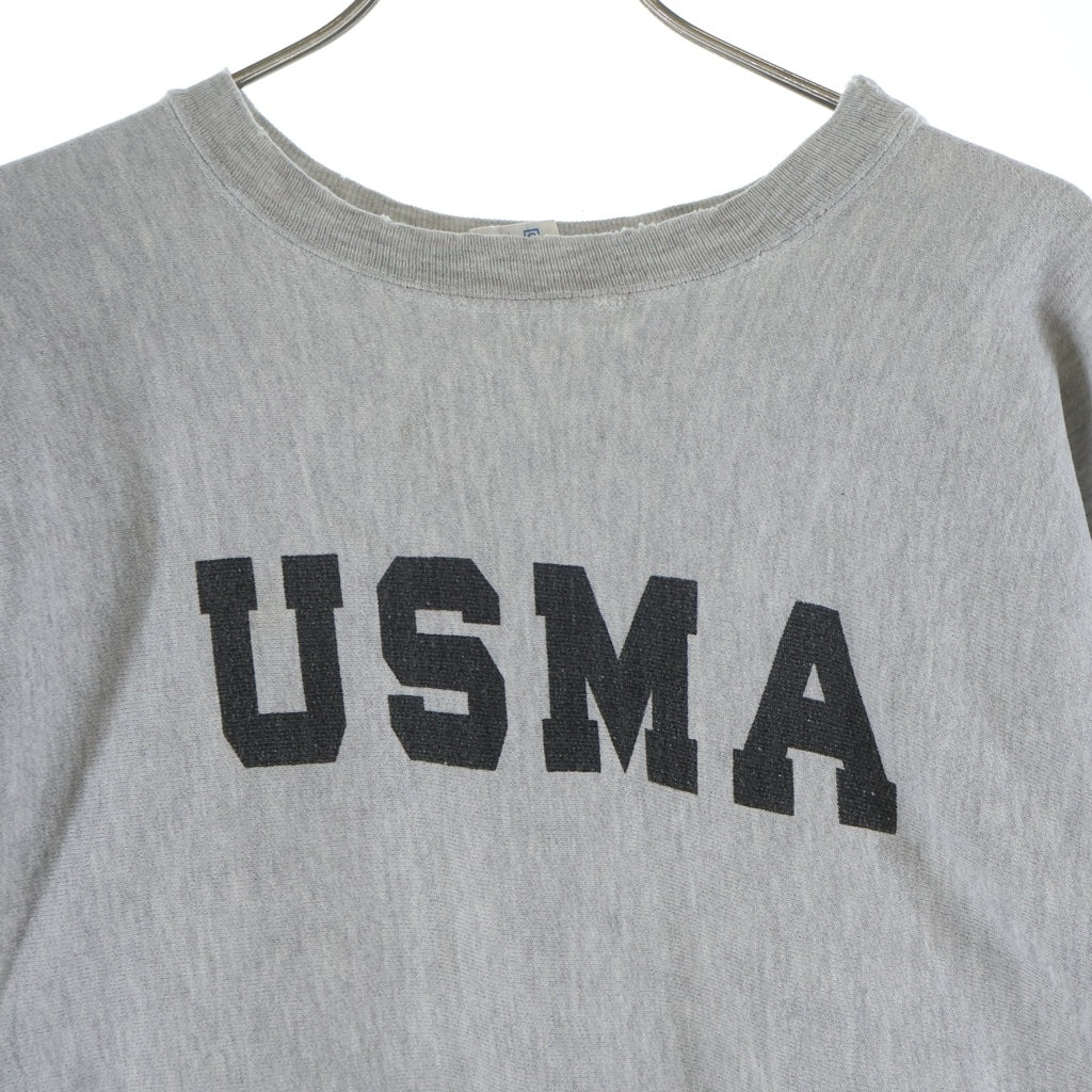CHAMPION(チャンピオン) 80S REVERSEWEAVE USMA SWEATSHIRT リバースウィーブ ミリタリー 米陸軍士官学校 トリコタグ後期 USA製 染み込みプリント スウェットトレーナー グレー