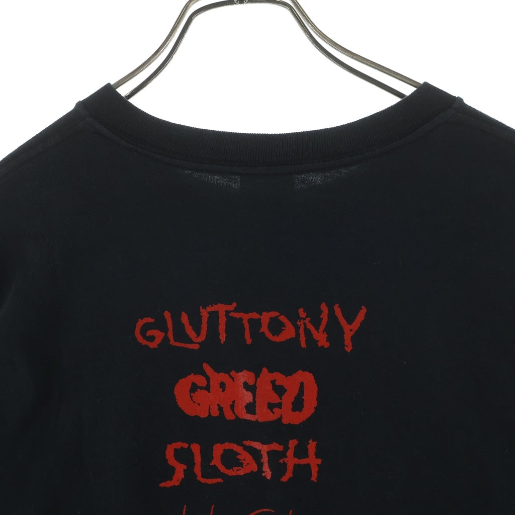 VINTAGE(ヴィンテージ) 00S SEVEN 2002 TEE ANVIL セブン 七つの大罪 両面プリントTシャツ 半袖クルーネックカットソー ブラック