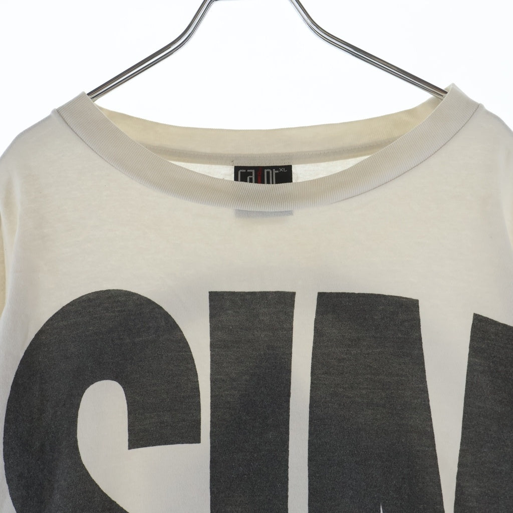 SAINT MICHAEL(セントマイケル) 21AW LS TEE SIN シン 両面プリントTシャツ 長袖クルーネックカットソー ホワイト SM-A21-0000-015