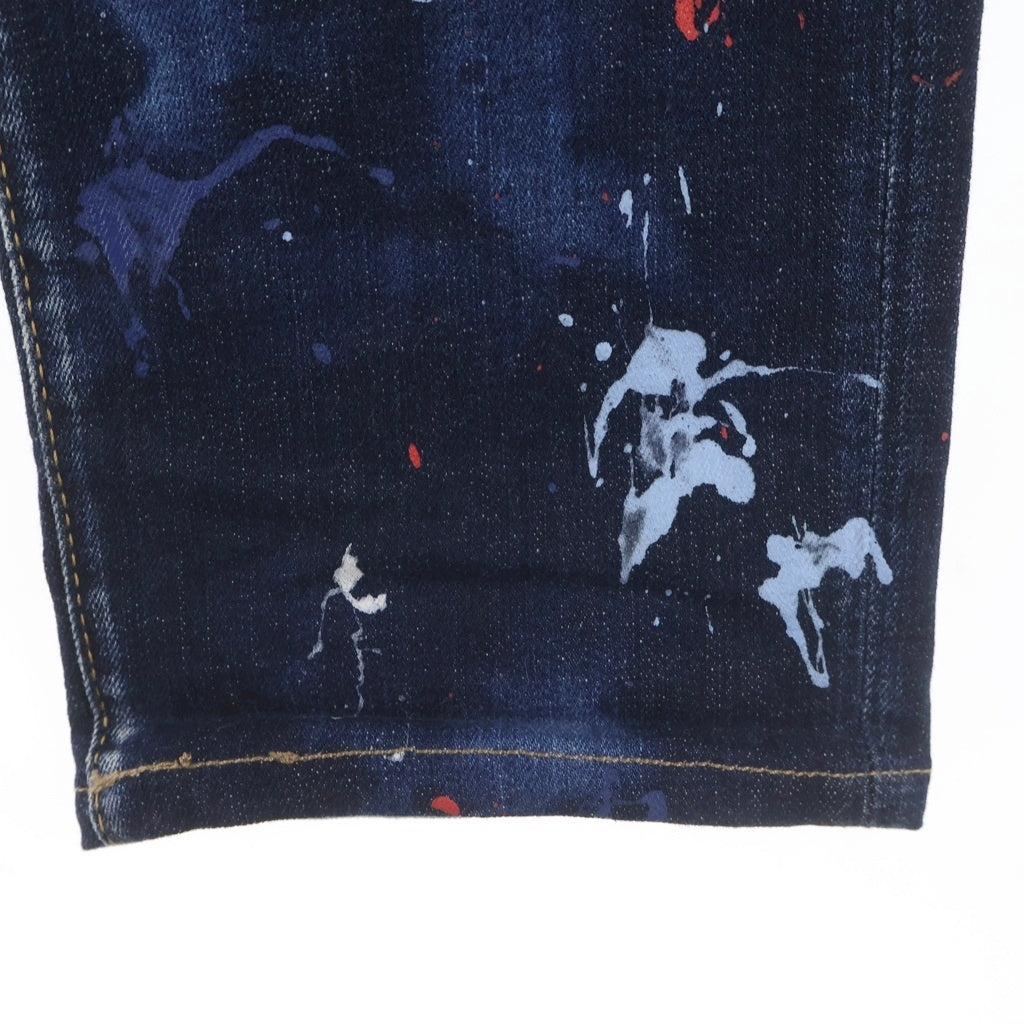 DSQUARED2(ディースクエアード) Cool Guy Jean クールガイジーンズ ダメージ加工 ボタンフライ スキニーデニムパンツ インディゴ S71LB1011
