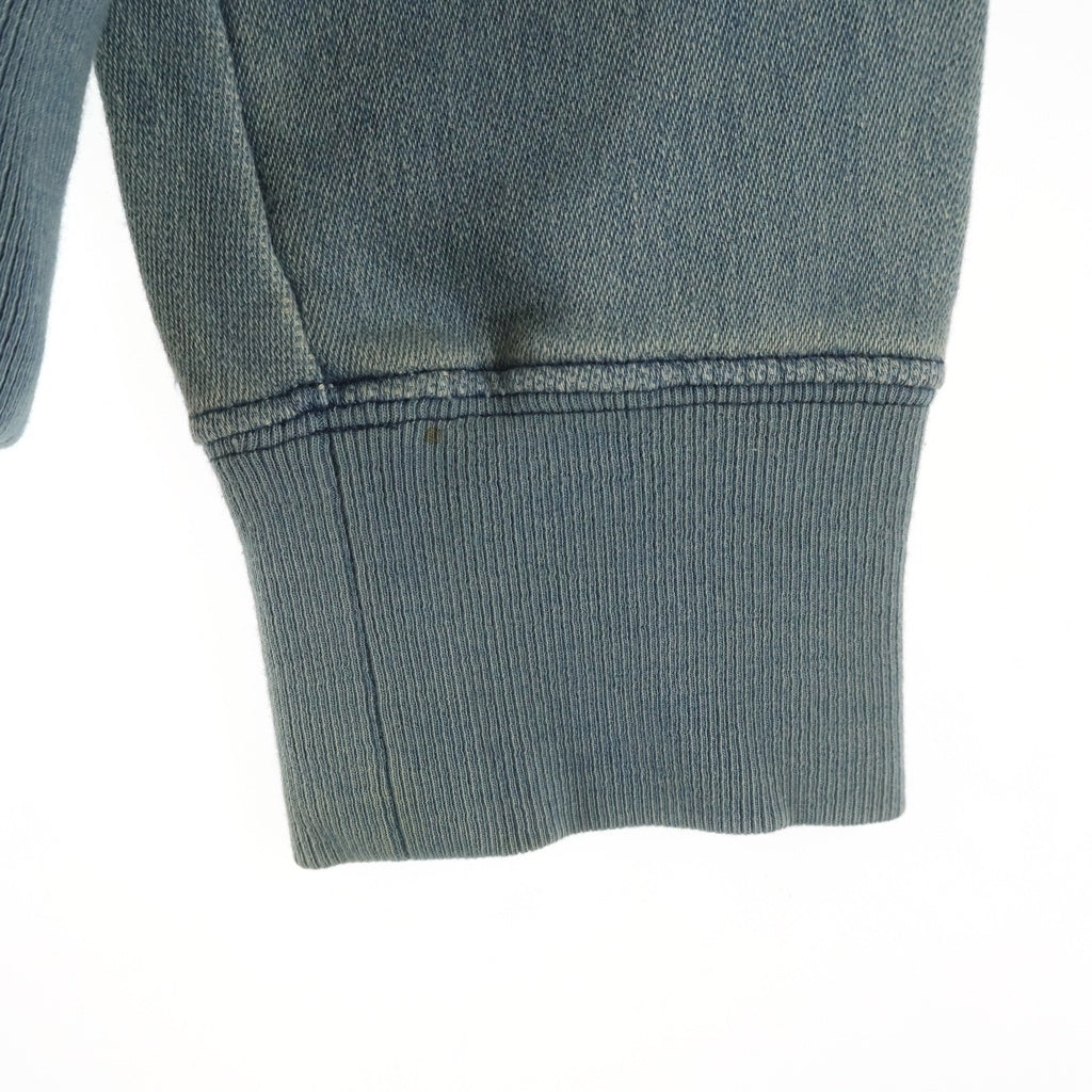 Maison Margiela(メゾンマルジェラ) 16AW エルボーパッチ Vガゼット クルーネックスウェットシャツ トレーナー インディゴ 50GU003230446