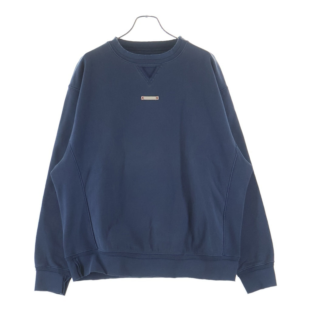 Maison Margiela(メゾンマルジェラ) 21AW Cross Design Sweat Shirt クロスデザイン クルーネックスウェットシャツ トレーナー ネイビー S50GU0178