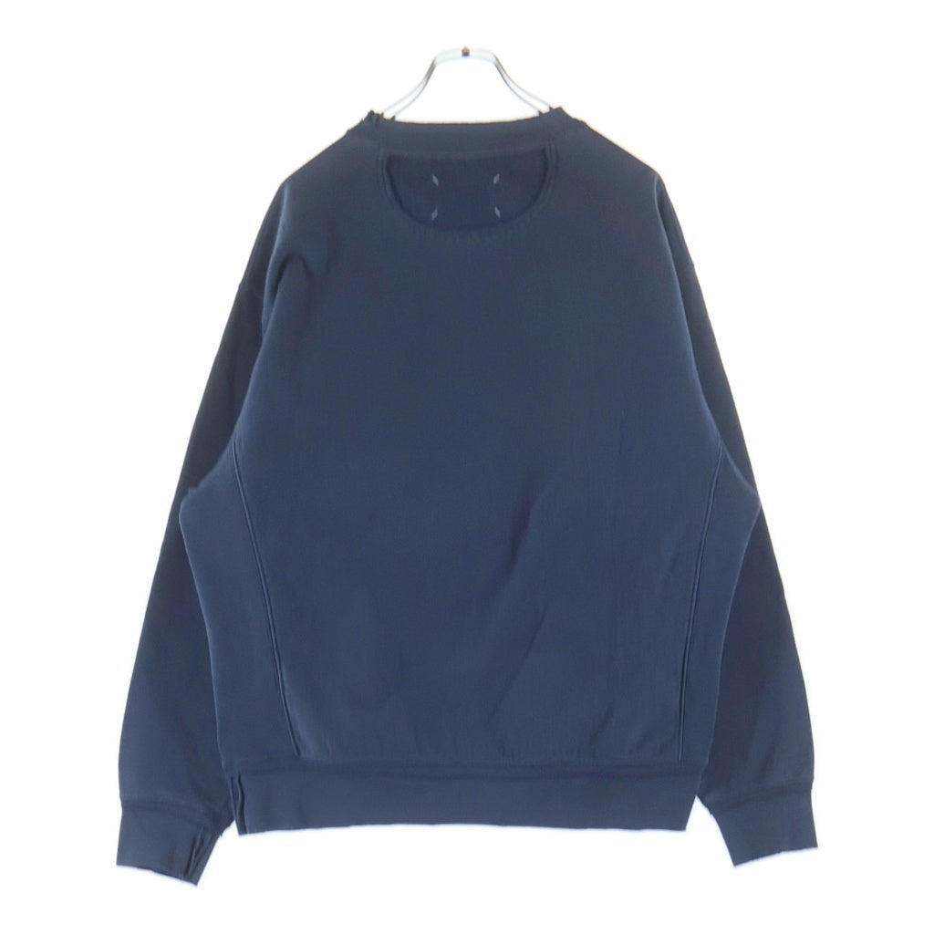 Maison Margiela(メゾンマルジェラ) 21AW Cross Design Sweat Shirt クロスデザイン クルーネックスウェットシャツ トレーナー ネイビー S50GU0178