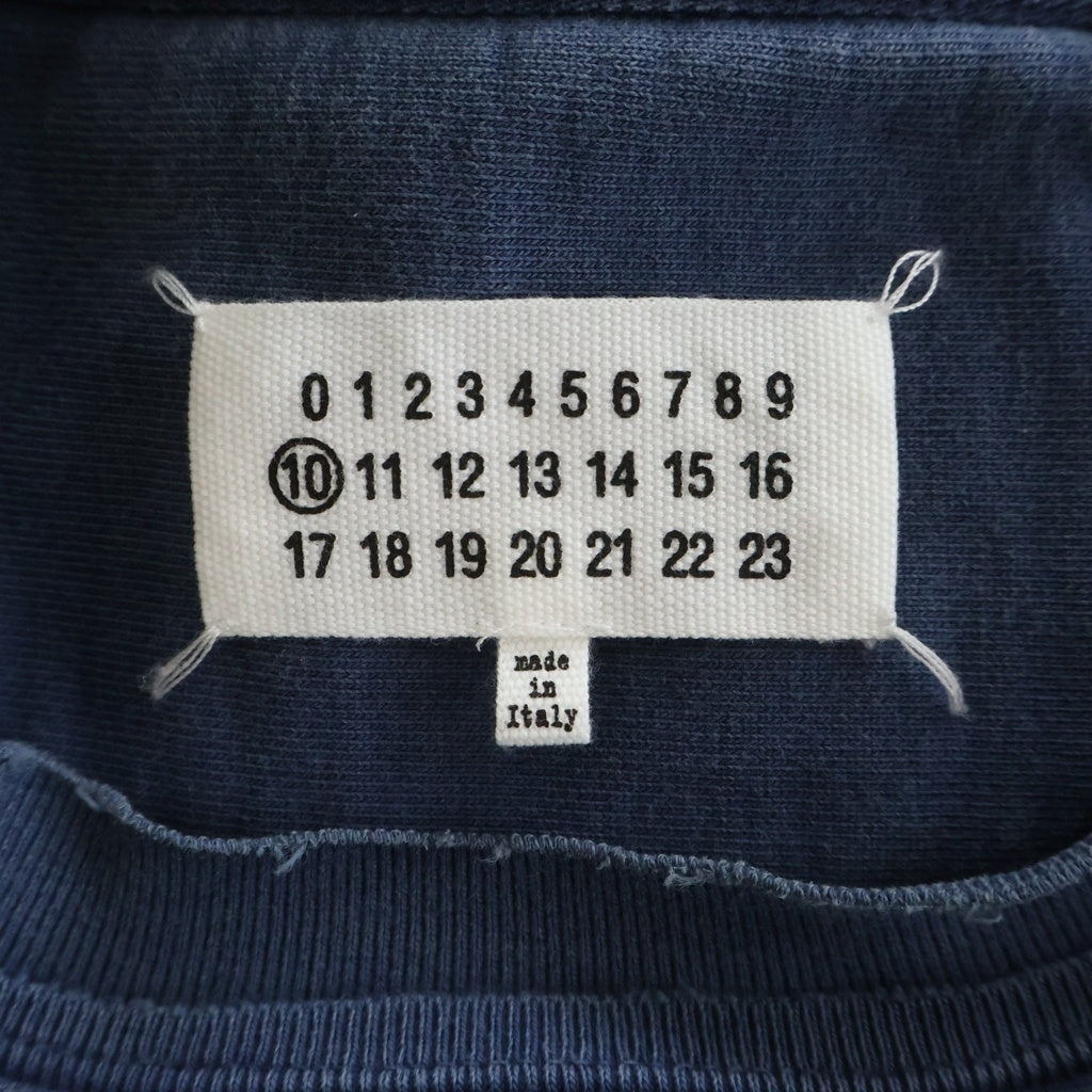 Maison Margiela(メゾンマルジェラ) 21AW Cross Design Sweat Shirt クロスデザイン クルーネックスウェットシャツ トレーナー ネイビー S50GU0178