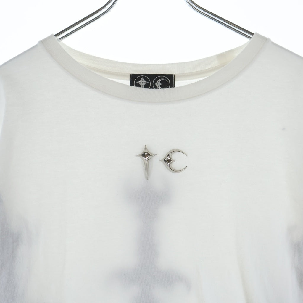 THUG CLUB(サグクラブ) Arab Sword Long-Sleeve アラブソード エンブロイダリー ロングスリーブカットソー 長袖Tシャツ ホワイト TC24TS1801