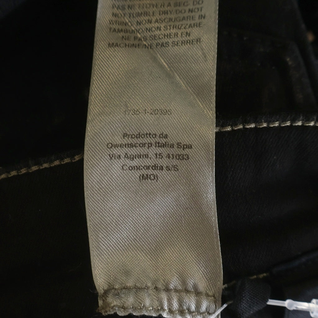 Rick Owens DRKSHDW(リックオウエンス ダークシャドウ) SLASHED TYRONE CUT BLACK FOIL COATED JEANS コーティング ダメージ加工 スラッシュドタイロンカットスキニーパンツ DU02B4364-SBFLS