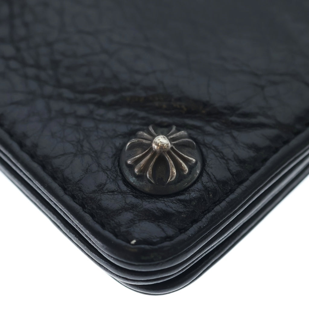 CHROME HEARTS(クロムハーツ) 2ZIP 2ジップ クロスボールボタン レザーウォレット 財布 ブラック