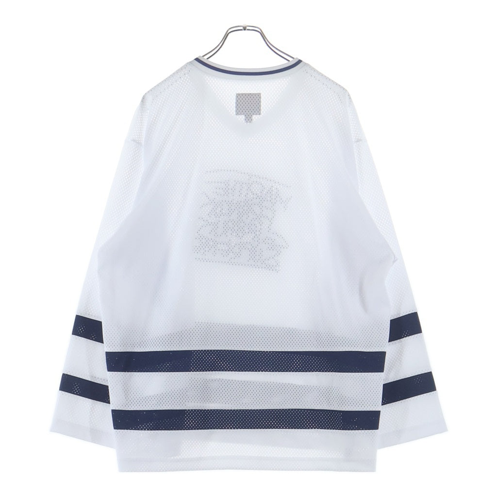 SUPREME(シュプリーム) 25SS ×Marithe + Francois Girbaud Hockey Jersey マリテフランソワジルボー ホッケー ジャージ クルーネック長袖Tシャツ カットソー ホワイト