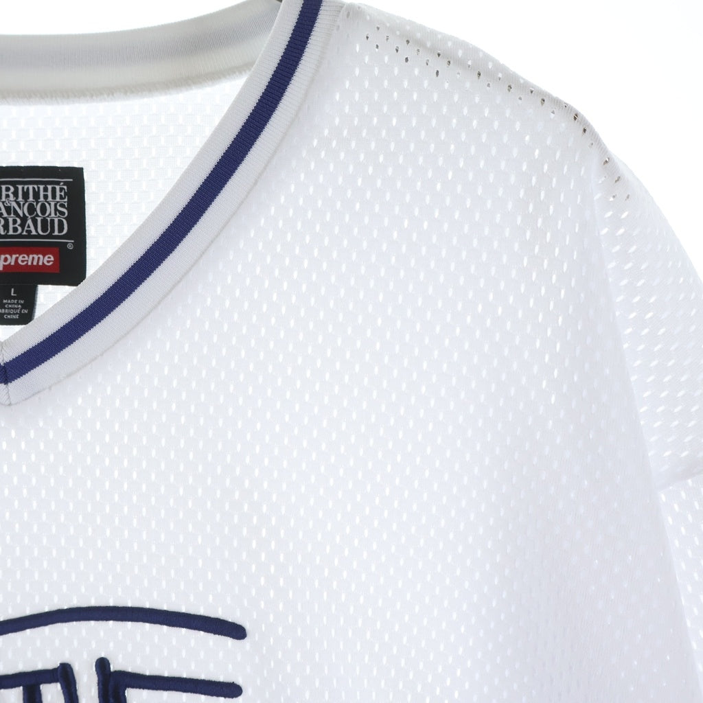 SUPREME(シュプリーム) 25SS ×Marithe + Francois Girbaud Hockey Jersey マリテフランソワジルボー ホッケー ジャージ クルーネック長袖Tシャツ カットソー ホワイト