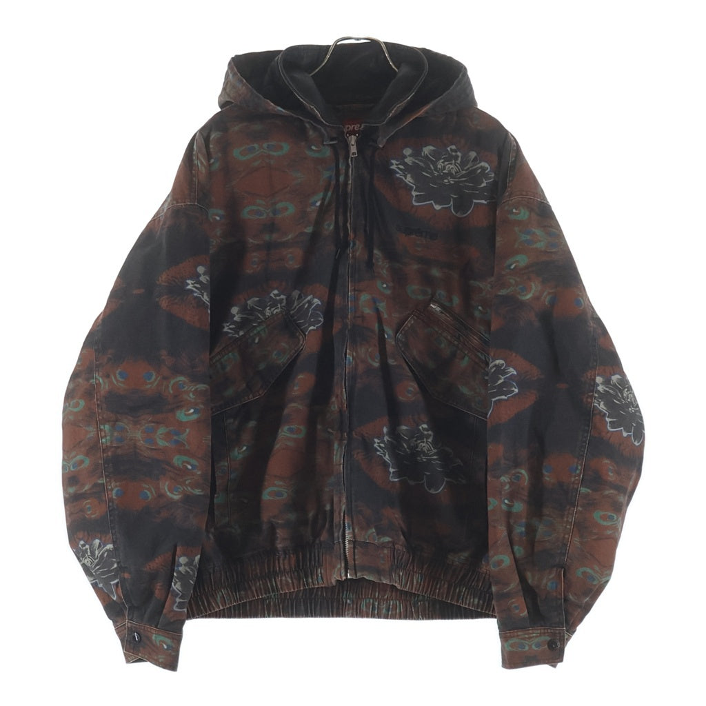 SUPREME(シュプリーム) 23AW Leather Collar Utility Jacket レザー カラー ユーティリティ フーデッドジャケット ブラウン