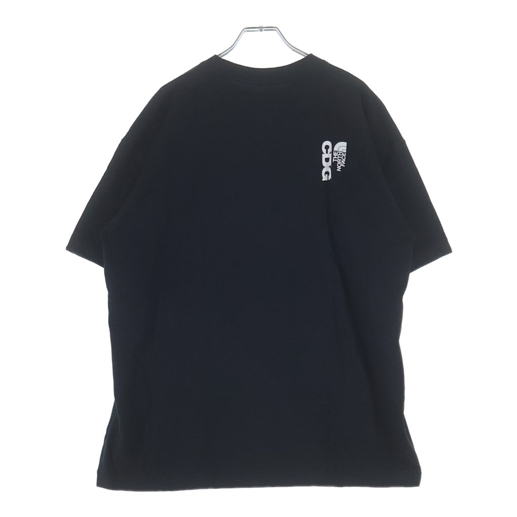 THE NORTH FACE(ザノースフェイス) ×コムデギャルソン S/S TEE シーディージー ロゴプリント クルーネック半袖Tシャツ カットソー ブラック NT02604CD