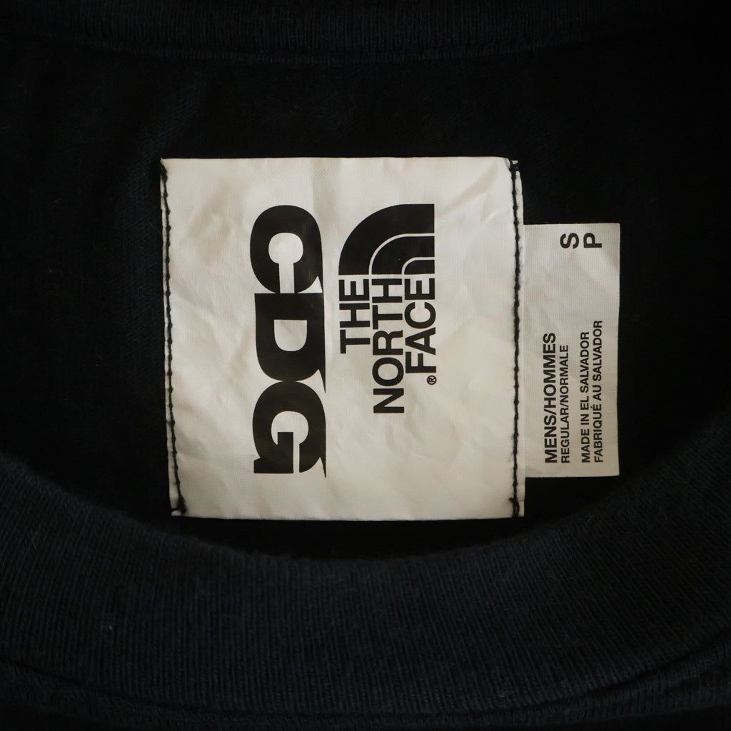 THE NORTH FACE(ザノースフェイス) ×コムデギャルソン S/S TEE シーディージー ロゴプリント クルーネック半袖Tシャツ カットソー ブラック NT02604CD