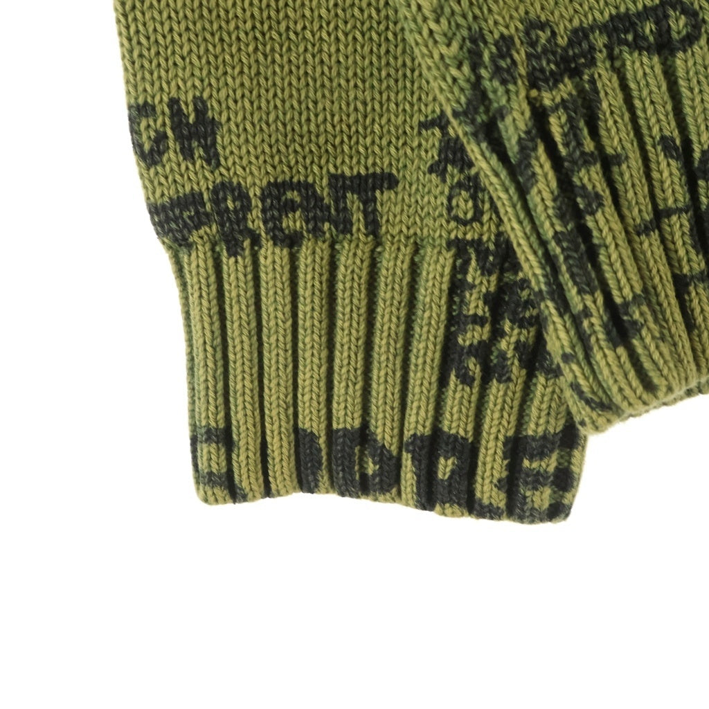 SUPREME(シュプリーム) 23SS Gonz Poems Sweater ゴンズ ポエムス クルーネックニットセーター カーキ