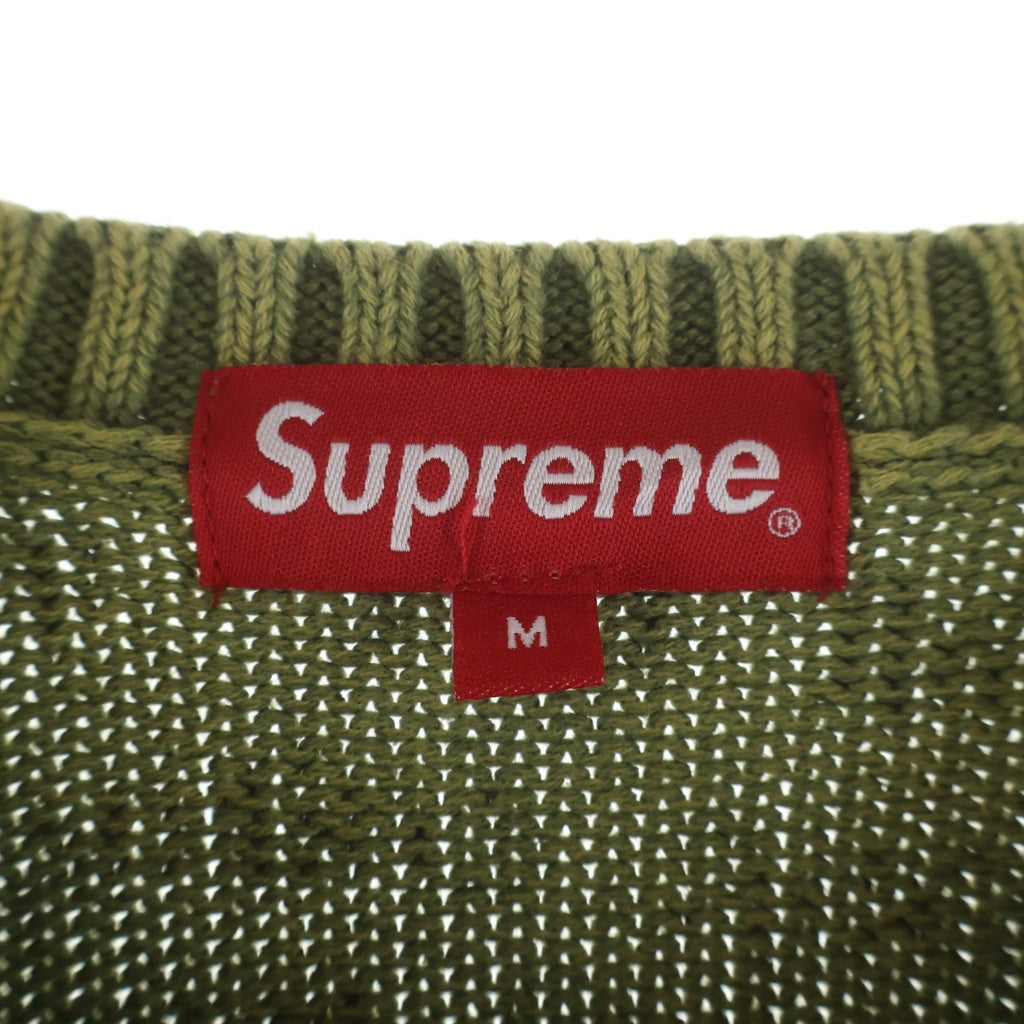 SUPREME(シュプリーム) 23SS Gonz Poems Sweater ゴンズ ポエムス クルーネックニットセーター カーキ