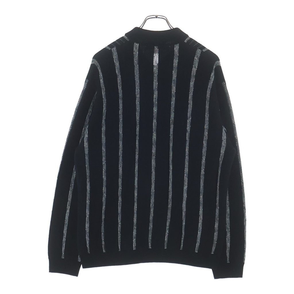 SUPREME(シュプリーム) 24AW Speckle Stripe Zip Up Cardigan スペクル ストライプ ジップアップ ニットカーディガン ブラック