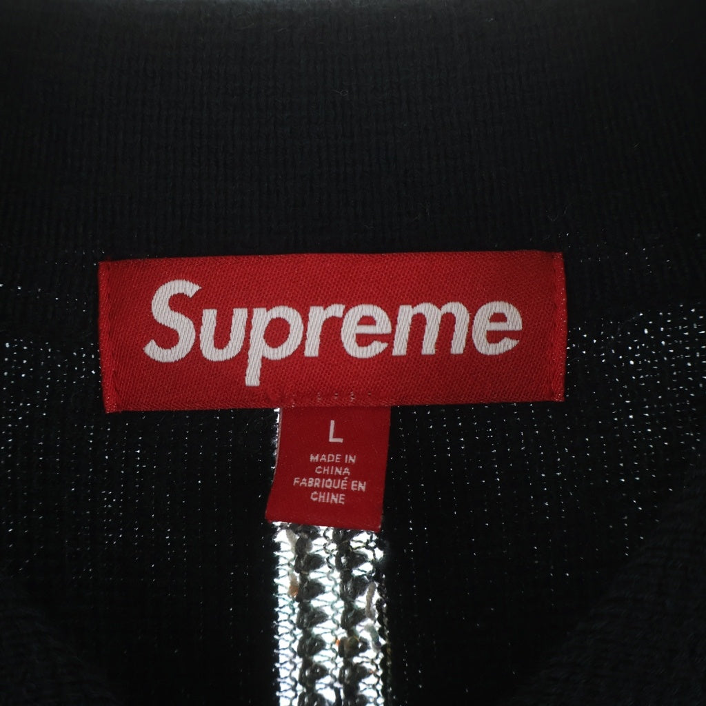 SUPREME(シュプリーム) 24AW Speckle Stripe Zip Up Cardigan スペクル ストライプ ジップアップ ニットカーディガン ブラック