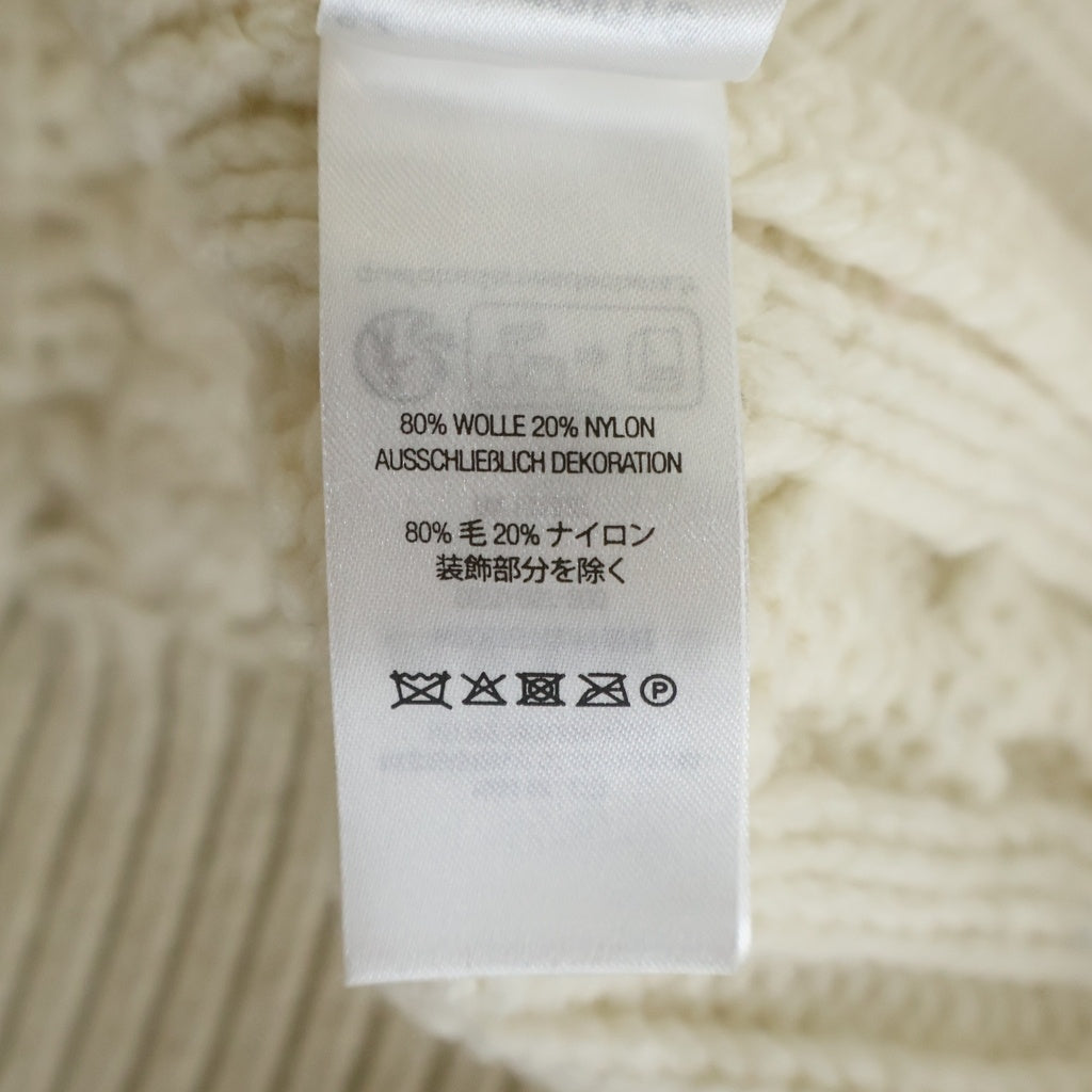 SUPREME(シュプリーム) 23AW Applique Cable Knit Sweater アップリケ ケーブル クルーネックニットセーター ホワイト