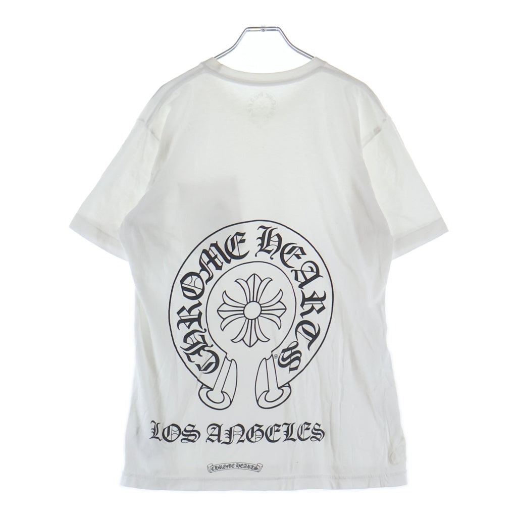 CHROME HEARTS(クロムハーツ) LOS ANGELS HORSESHOE S/S TEE ロサンゼルス限定 ホースシュー クルーネック半袖Tシャツ カットソー ホワイト
