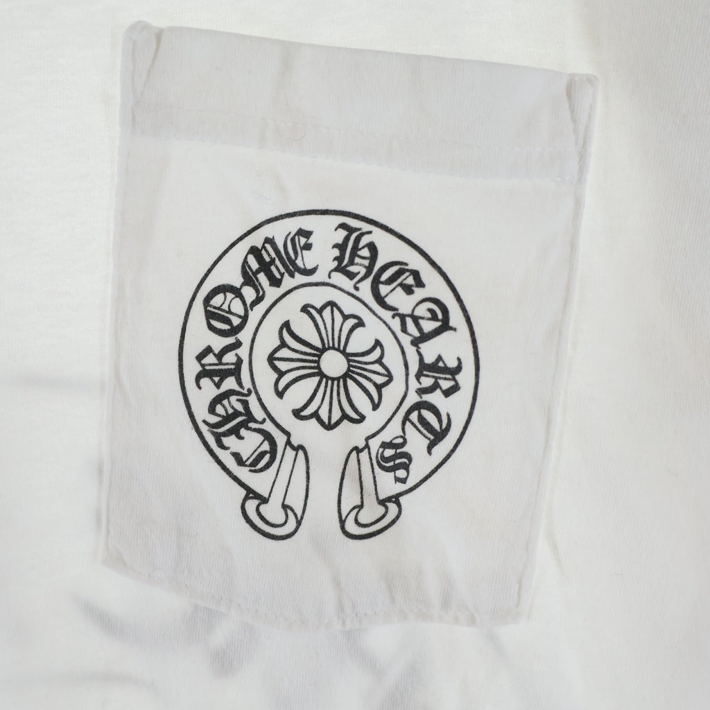 CHROME HEARTS(クロムハーツ) LOS ANGELS HORSESHOE S/S TEE ロサンゼルス限定 ホースシュー クルーネック半袖Tシャツ カットソー ホワイト