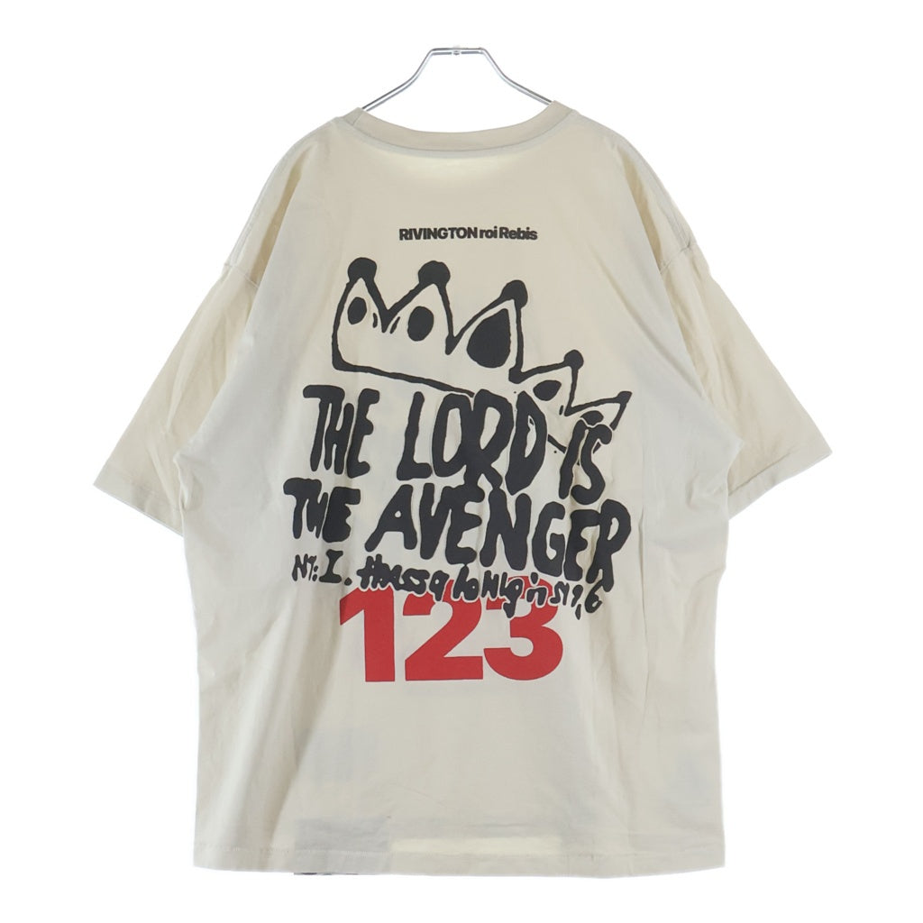 RIVINGTON roi Rebis(リヴィントンロイレビス) クラウンプリント クルーネック 半袖Tシャツ カットソー ベージュ