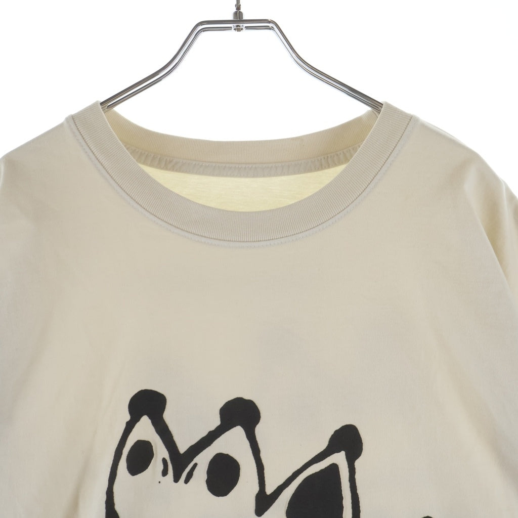 RIVINGTON roi Rebis(リヴィントンロイレビス) クラウンプリント クルーネック 半袖Tシャツ カットソー ベージュ