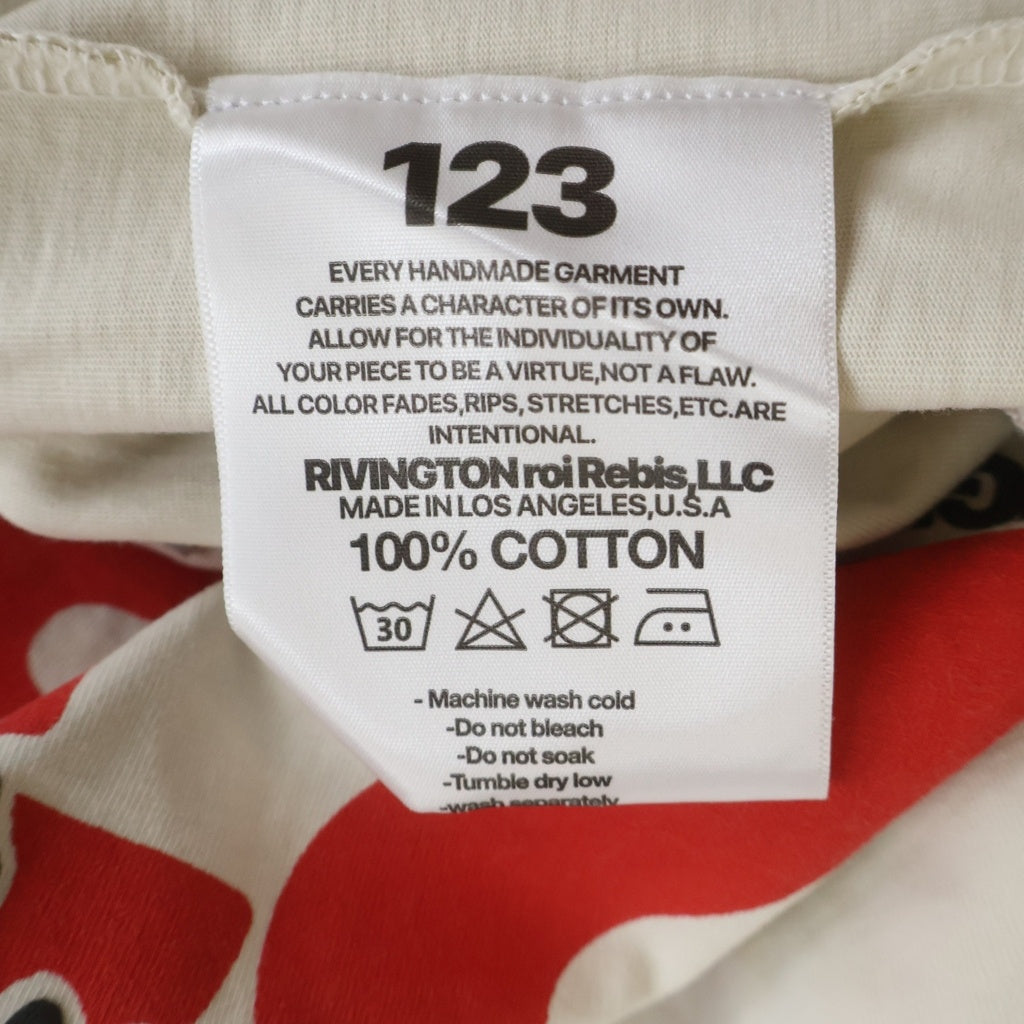 RIVINGTON roi Rebis(リヴィントンロイレビス) クラウンプリント クルーネック 半袖Tシャツ カットソー ベージュ