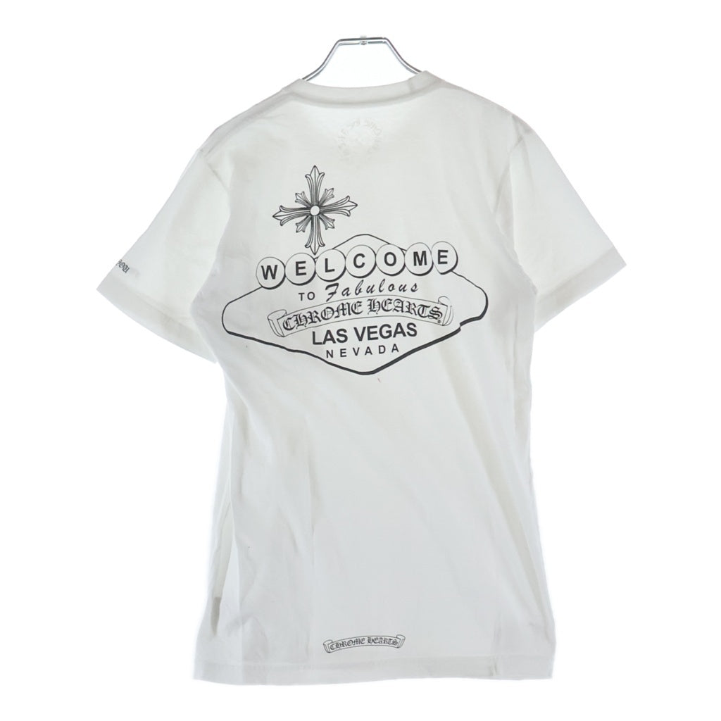 CHROME HEARTS(クロムハーツ) WELCOME TO LAS VEGAS CH TEE ラスベガス限定 バックプリント クルーネック半袖Tシャツ カットソー ホワイト