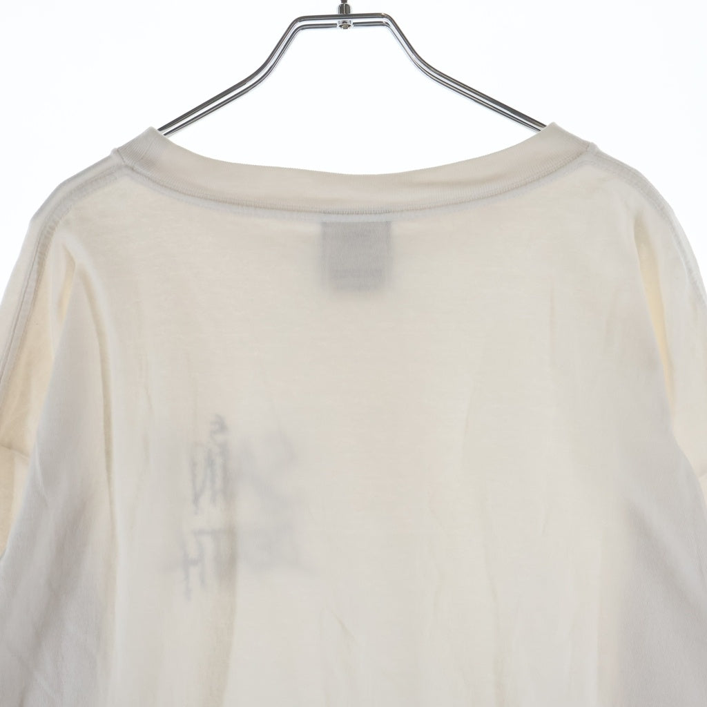 SAINT MICHAEL(セントマイケル) 21AW LS TEE SAINTDEATH セントデス クルーネック長袖Tシャツ カットソー ホワイト SM-A21-0000-020