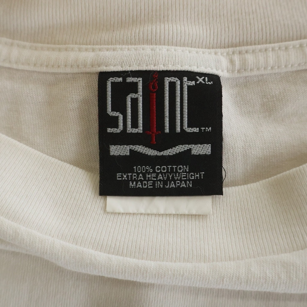 SAINT MICHAEL(セントマイケル) 21AW LS TEE SAINTDEATH セントデス クルーネック長袖Tシャツ カットソー ホワイト SM-A21-0000-020