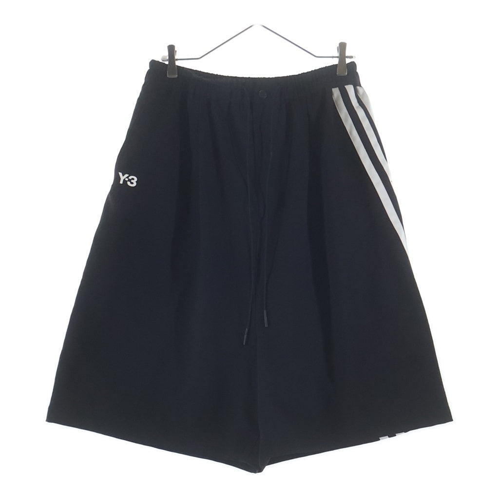 Y-3(ワイスリー) ELEGANT THREE STRIPES SARROUEL-SHORTS エレガントスリーストライプ サルエルショーツ ハーフパンツ ブラック HG6117