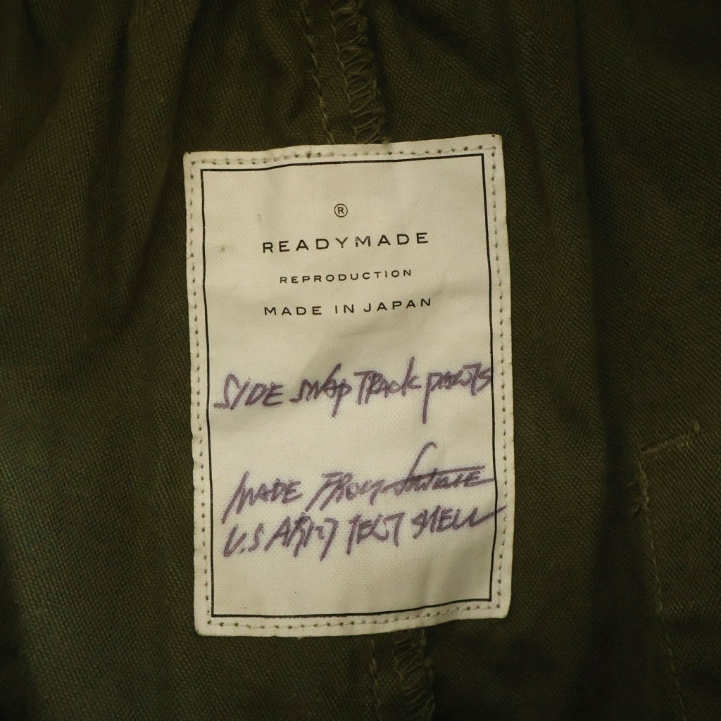 READY MADE(レディメイド) SIDE SNAP TRUCK PANTS サイドスナップ トラックパンツ カーキ