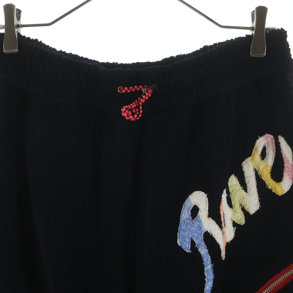 NO BRAND(ノーブランド) RAVE REVIEW レイヴレビュー パイル マルチポケット ドローストリングワイドパンツ ブラック