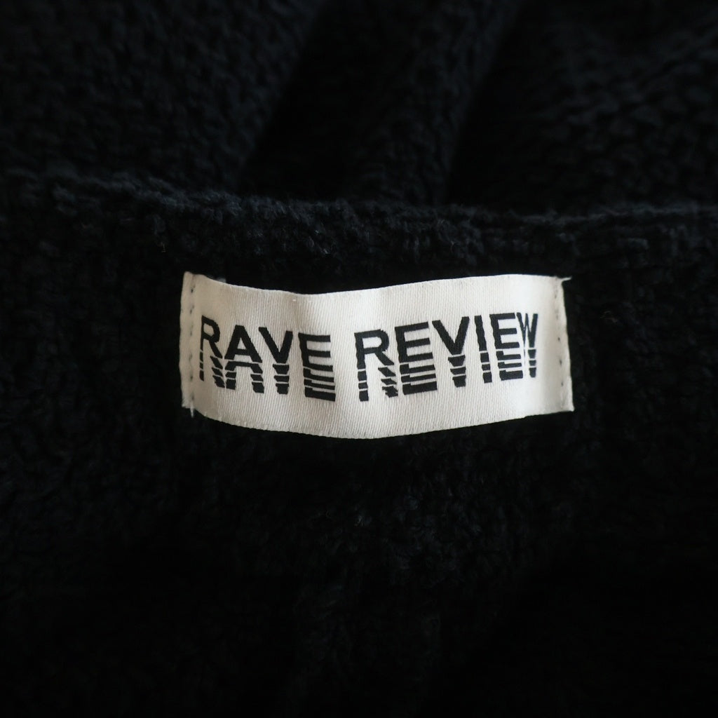 NO BRAND(ノーブランド) RAVE REVIEW レイヴレビュー パイル マルチポケット ドローストリングワイドパンツ ブラック
