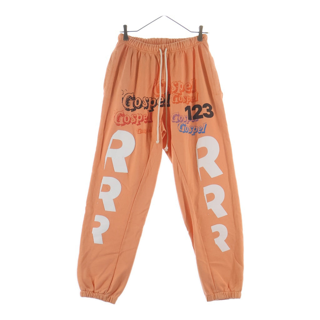 RIVINGTON roi Rebis(リヴィントンロイレビス) GOSPEL ゴスペル コットン ロゴプリント スウェットパンツ オレンジ