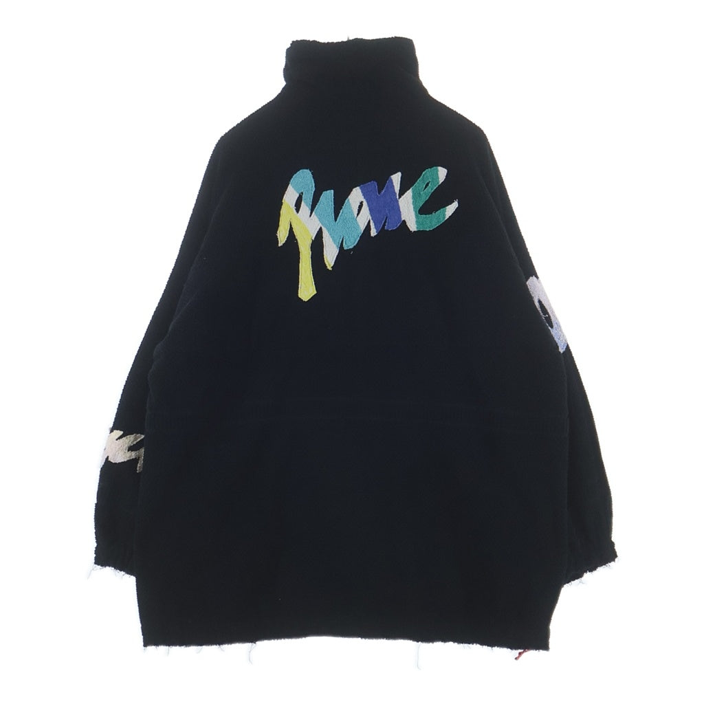 NO BRAND(ノーブランド) REVE REVIEW レイヴレビュー Callie Half-Zip Drawstring Hem Sweatshirt キャリーハーフジップ ドローストリングヘム スウェットシャツ ブラック SS2236