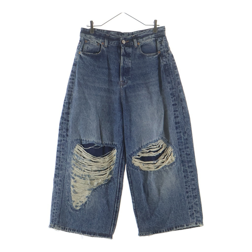 VETEMENTS(ヴェトモン) 23SS Distressed Baggy jeans デストロイ バギージーンズ デニムパンツ インディゴ UE63PA200L