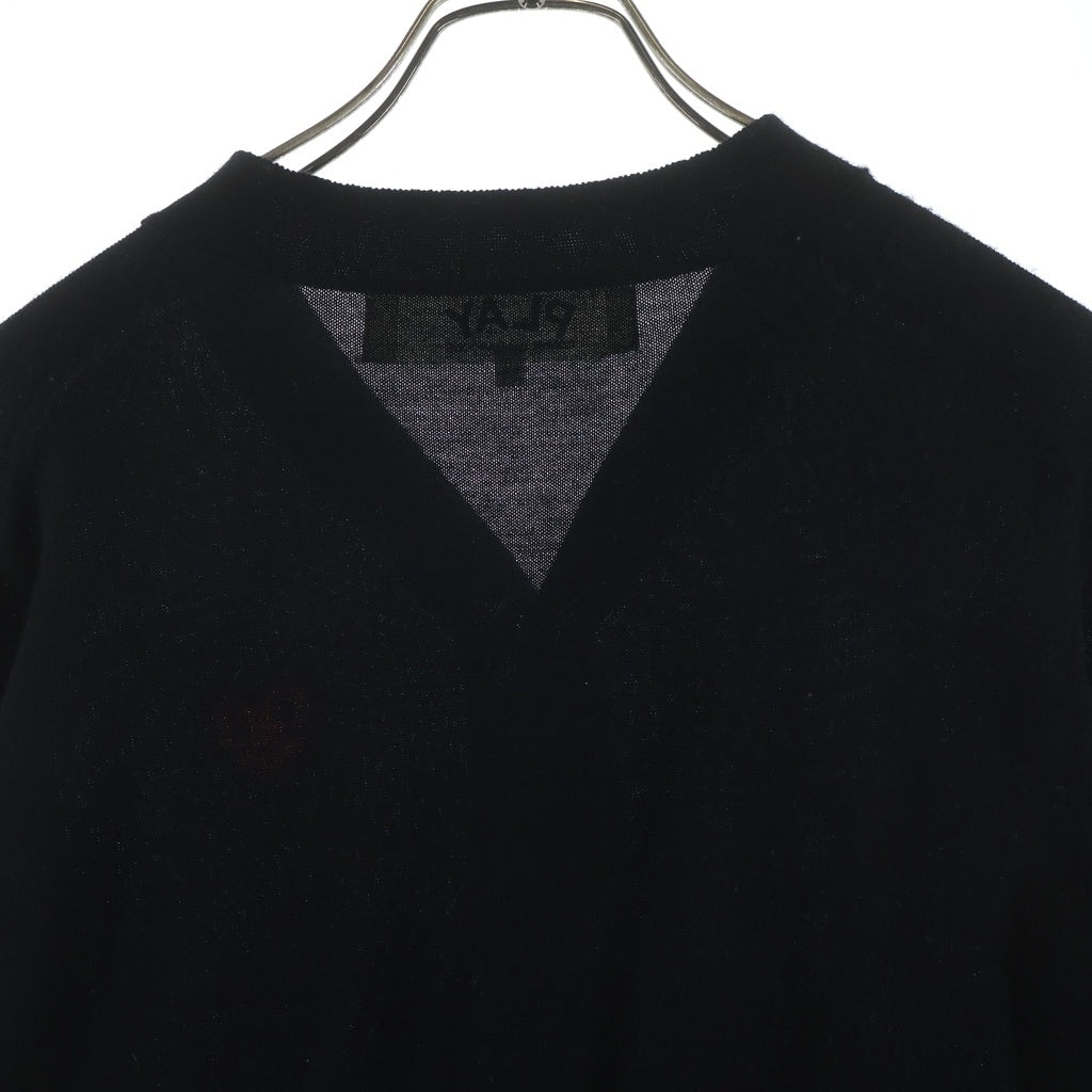 PLAY COMME des GARCONS(プレイコムデギャルソン) AD2011 ハートモチーフ ウールニット カーディガン ブラック AZ-N034