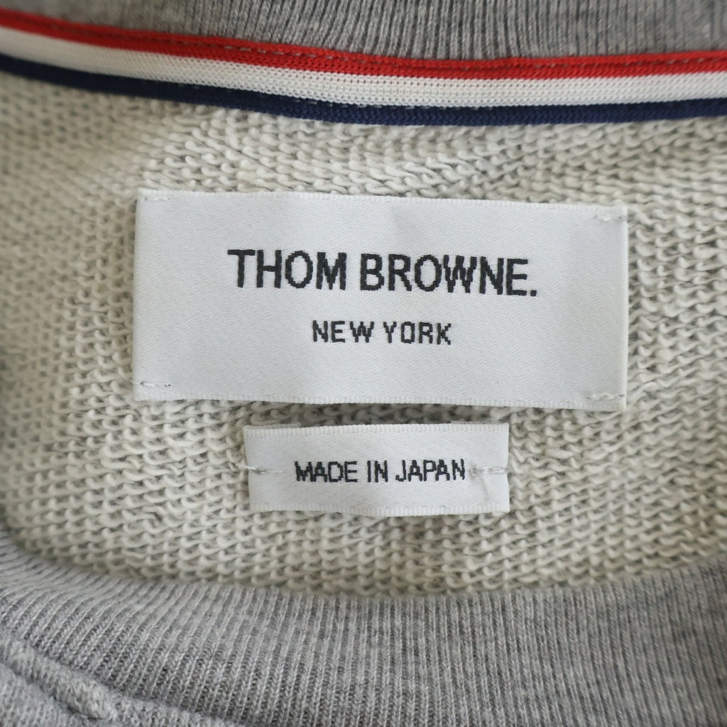 THOM BROWNE(トムブラウン) SWEATSHIRT 日本製 クルーネック スウェット トレーナー グレー MJT006AK5140