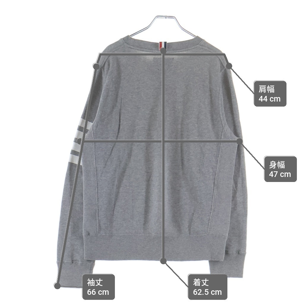 THOM BROWNE(トムブラウン) SWEATSHIRT 日本製 クルーネック スウェット トレーナー グレー MJT006AK5140