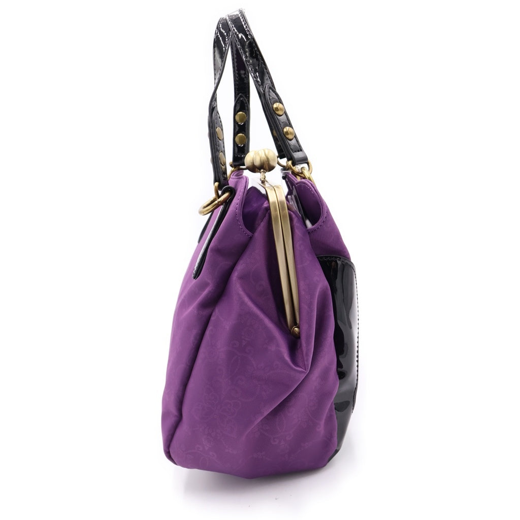 ANNA SUI(アナスイ) ×鬼滅の刃 胡蝶姉妹 ナイロン 2WAY ショルダー ハンドバッグ パープル 315744 レディース