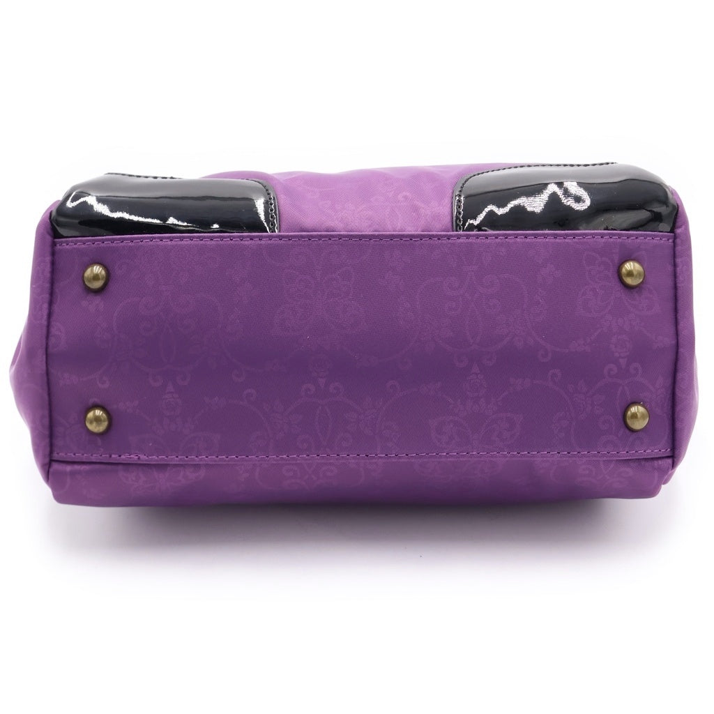 ANNA SUI(アナスイ) ×鬼滅の刃 胡蝶姉妹 ナイロン 2WAY ショルダー ハンドバッグ パープル 315744 レディース