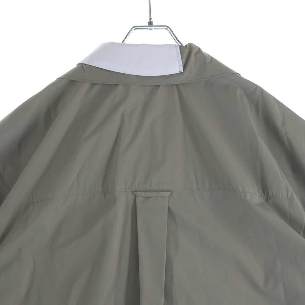 kolor(カラー) 24SS 日本製 二重襟 ドッキングオープンカラー半袖シャツ ベージュ 24SCM-B07113