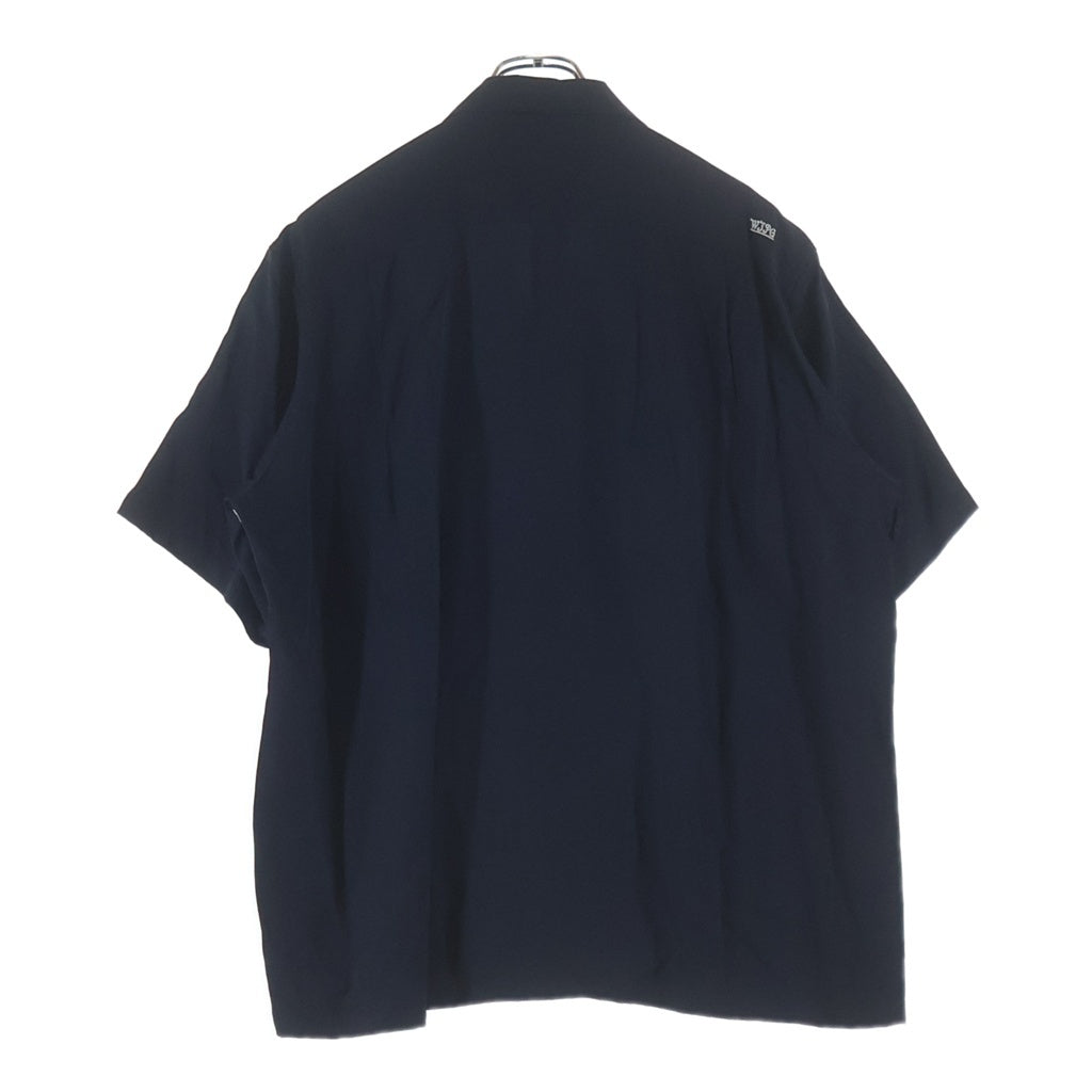 NO BRAND(ノーブランド) SOE READY TO WEAR ソーイレディートゥウェア WJPG ビスコース サイドライン オープンカラー半袖シャツ ネイビー 1231-81-006