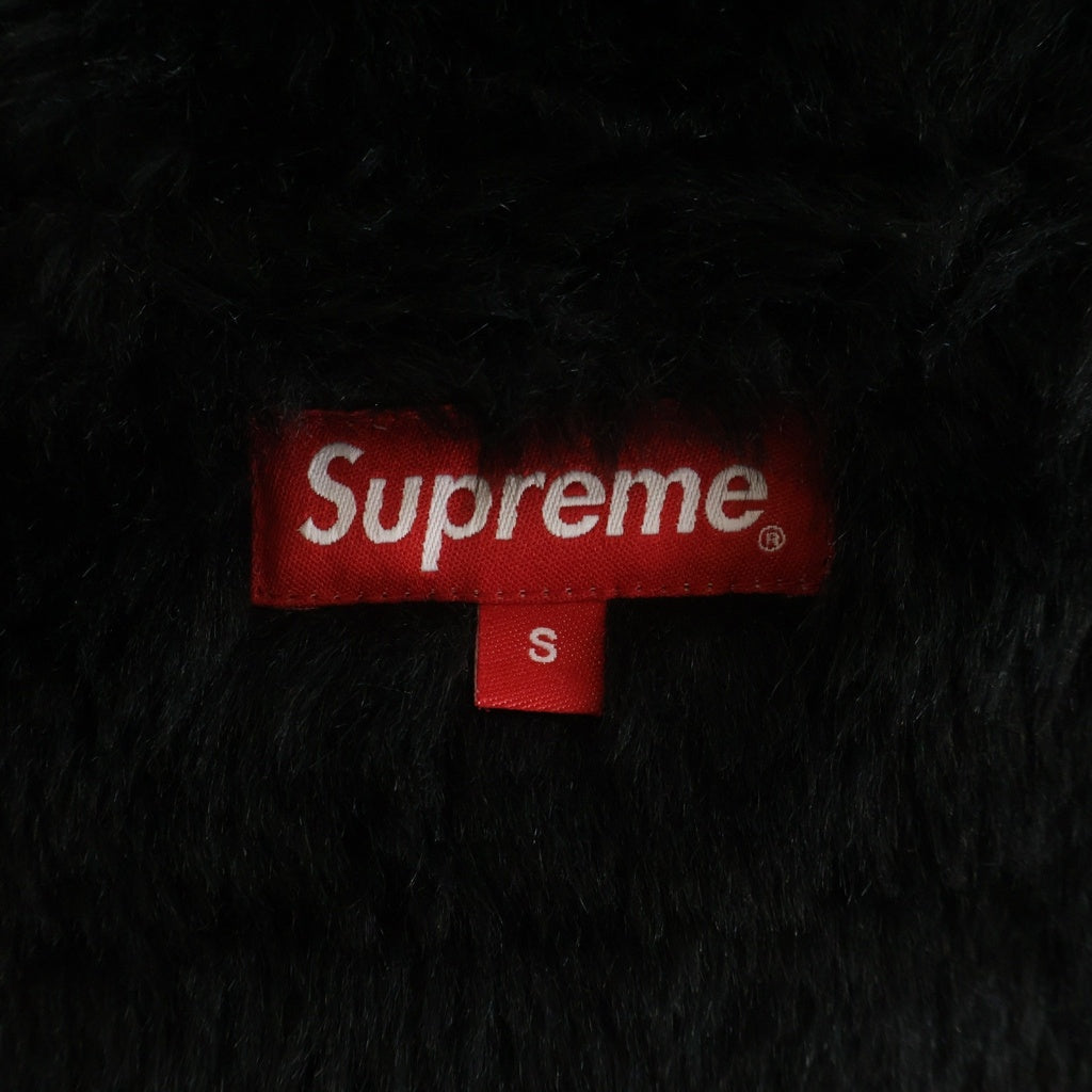 SUPREME(シュプリーム) 15AW Quilted Flight Satin Parka キルティング フライト サテンパーカー ファーフーデッド ジャケット ブラック