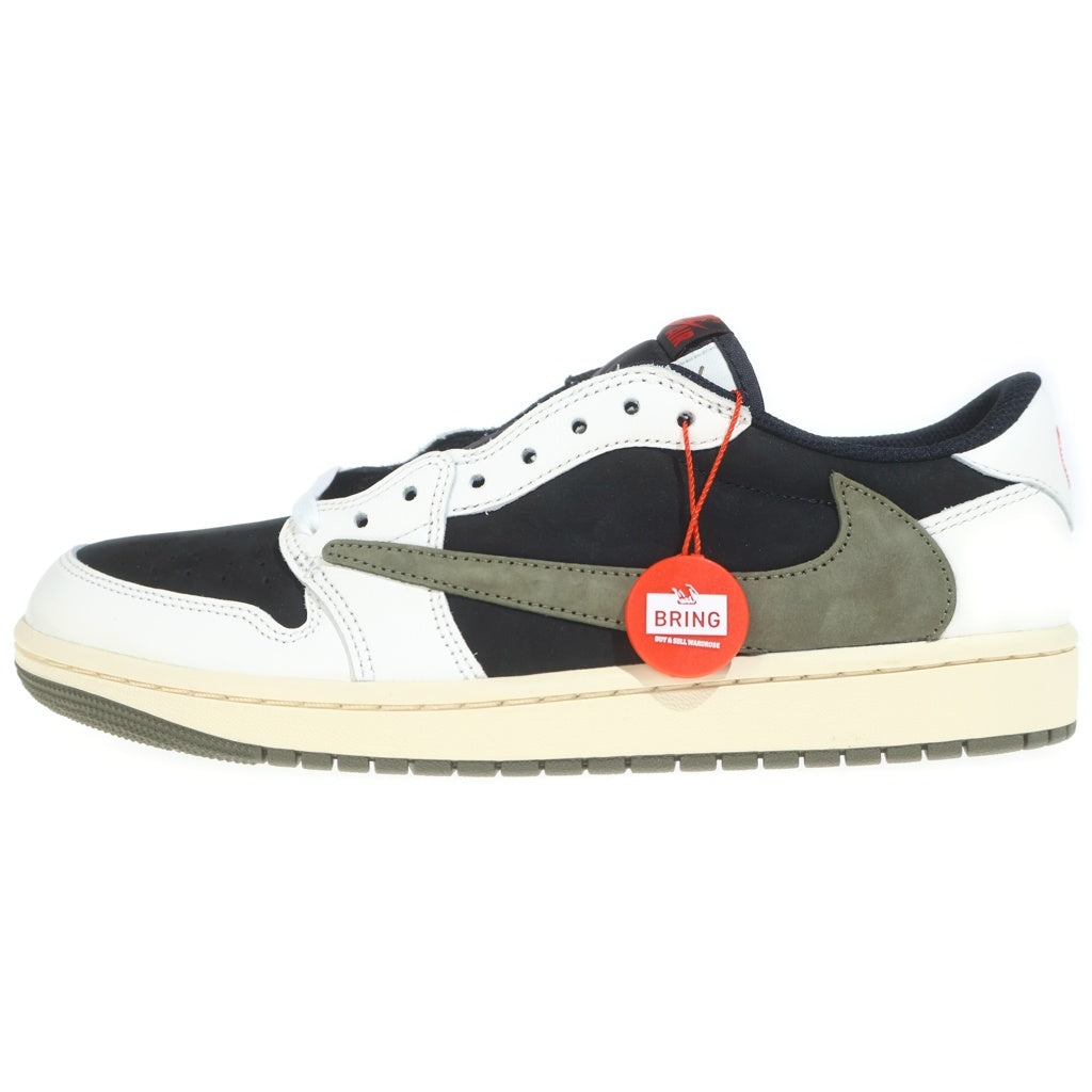 NIKE(ナイキ) ×TRAVIS SCOTT WMNS AIR JORDAN 1 LOW OG Medium Olive トラヴィススコット エアジョーダン1 ローカットスニーカー US10.5/27.5cm DZ4137-106