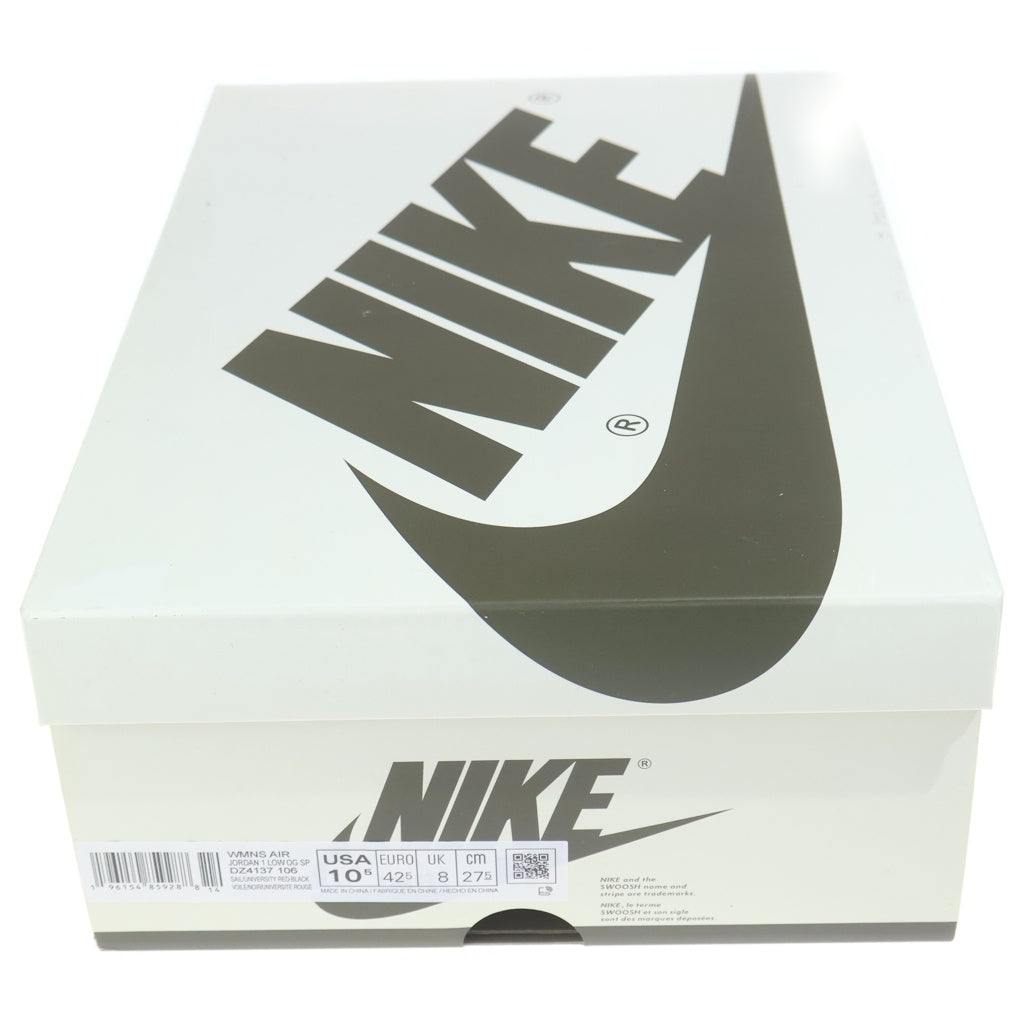 NIKE(ナイキ) ×TRAVIS SCOTT WMNS AIR JORDAN 1 LOW OG Medium Olive トラヴィススコット エアジョーダン1 ローカットスニーカー US10.5/27.5cm DZ4137-106