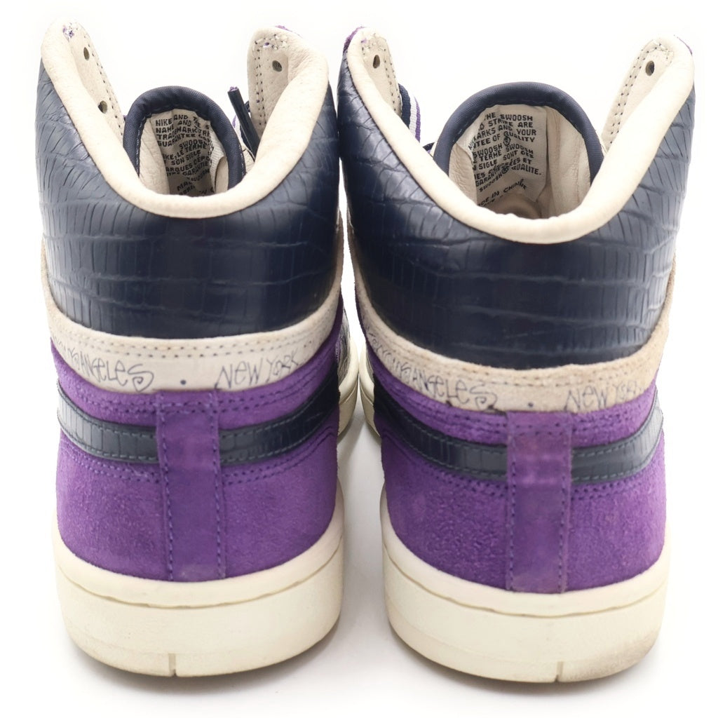 NIKE(ナイキ) 【観賞用】 ×STUSSY COURT FORCE HI VARSITY PURPLE/DARK OBSIDIAN ステューシー コート フォース ハイカットスニーカー パープル US11/29cm 312270-542
